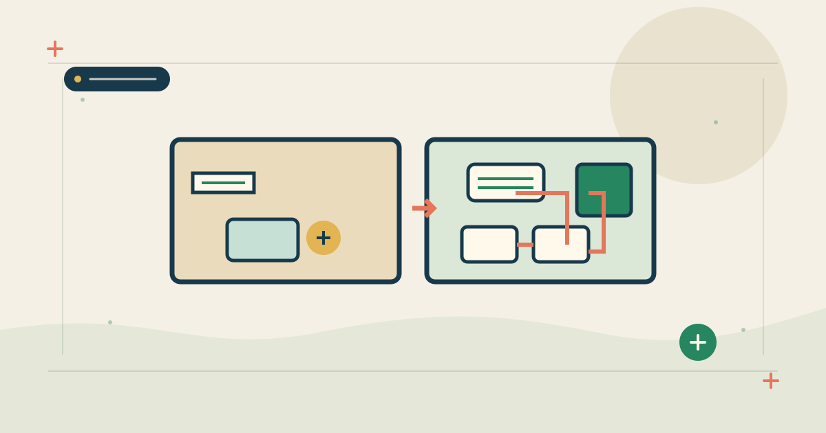 Diagrama ilustrado que compara un sistema split de una zona con una red VRF que conecta varias habitaciones.