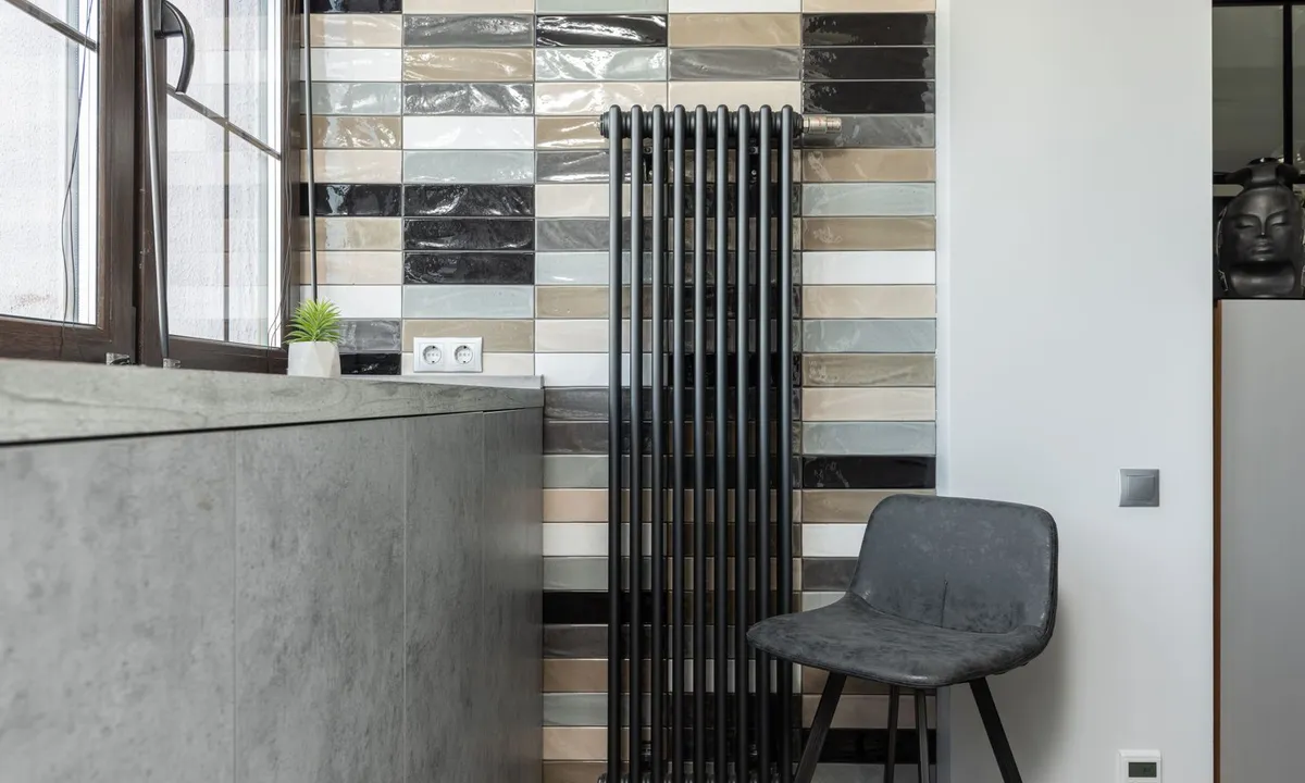 Heating radiator inside a home